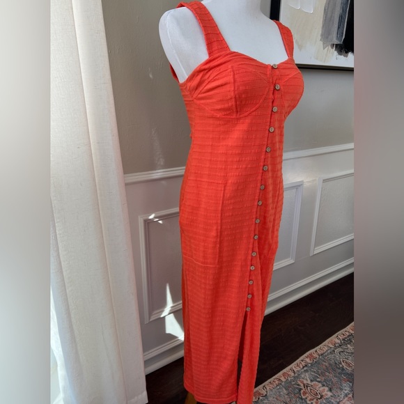 Free People Beach Lafayette Midi Dress | Capri Orange - Picture 5 of 6